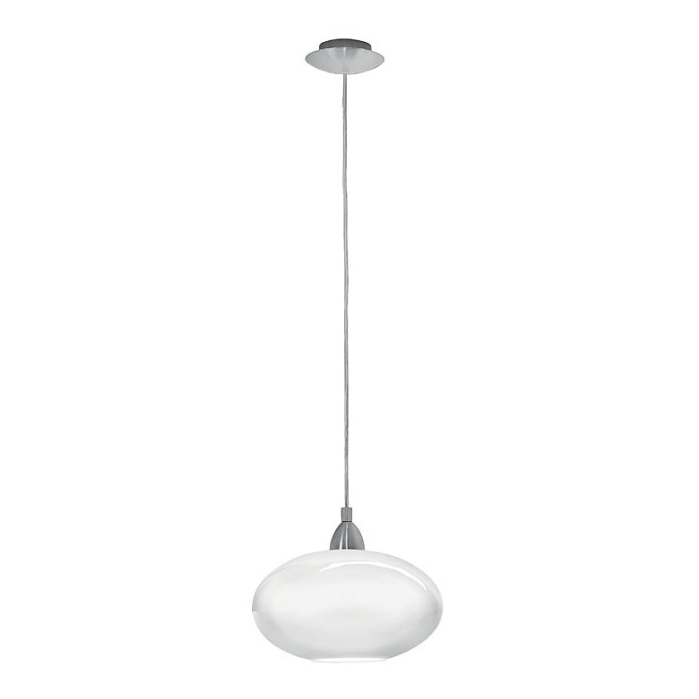 EGLO 87059 - Ljuskrona med snöre BRENDA 1xE27/60W opal Reservglas