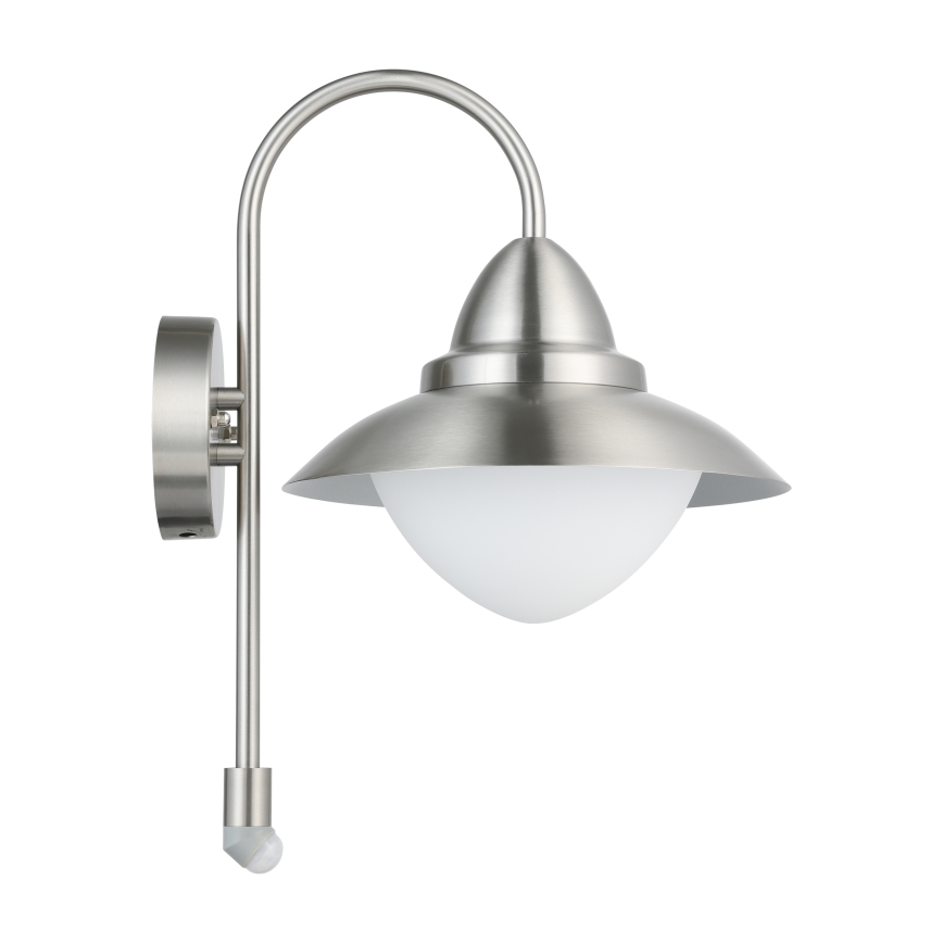 EGLO 87105 - Utomhus Väggbelysning med sensor SIDNEY 1xE27/60W IP44