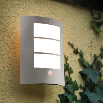 EGLO 88142 - Sensor utomhus Väggbelysning CITY 1xE27/15W/230V IP44
