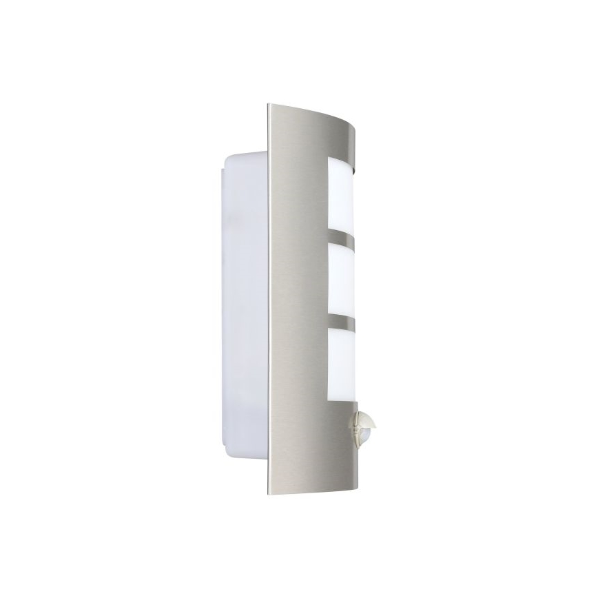 EGLO 88142 - Sensor utomhus Väggbelysning CITY 1xE27/15W/230V IP44
