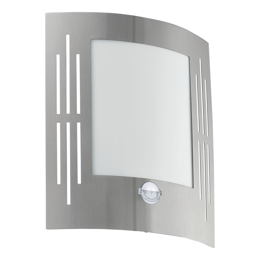 EGLO 88144 - Sensor utomhus Väggbelysning CITY 1xE27/15W/230V IP44