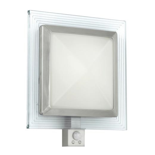 EGLO 88163 - Utomhus vägglampa med sensor PALI 1xE27/15W + 1xLED/1,28W IP44