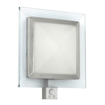 EGLO 88163 - Utomhusvägglampa PALI med sensor 1xE27/15W + 1xLED/1,28W IP44