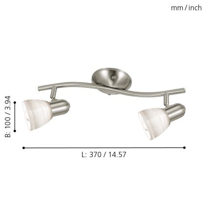 EGLO 88473 - Spotlight DAKAR 1 2xE14/40W