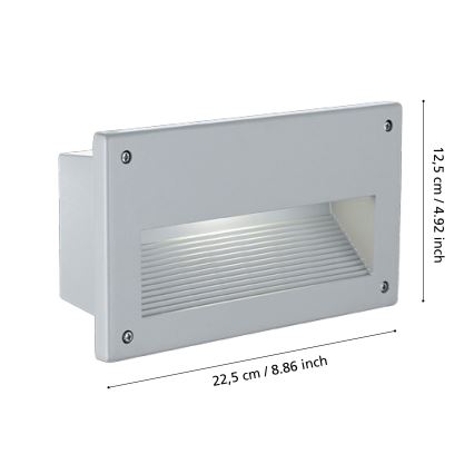 Eglo 88575 - Utomhus infälld belysning ZIMBA 1xE14/60W/230V