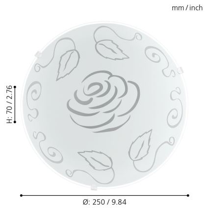 Eglo 89238 - Takbelysning MARS 1 1xE27/60W/230V