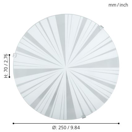 Eglo 89239 - Takbelysning MARS 1 1xE27/60W/230V