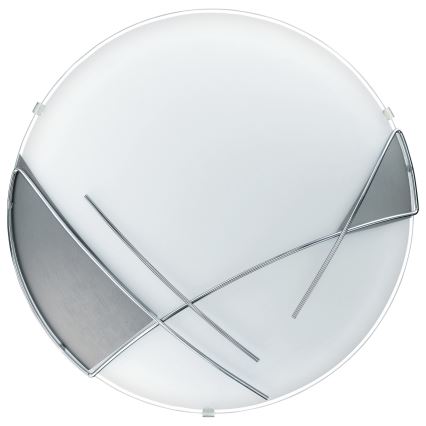EGLO 89758 - Vägg / Takbelysning RAYA 1 x E27/60W silver / vit