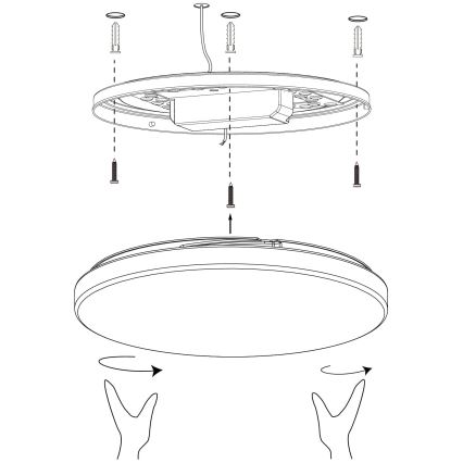Eglo - LED ljusreglerad taklampa  LED/19,2W/230V 2700-6500K ZigBee