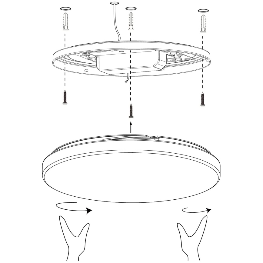 Eglo - LED ljusreglerad taklampa  LED/19,2W/230V 2700-6500K ZigBee