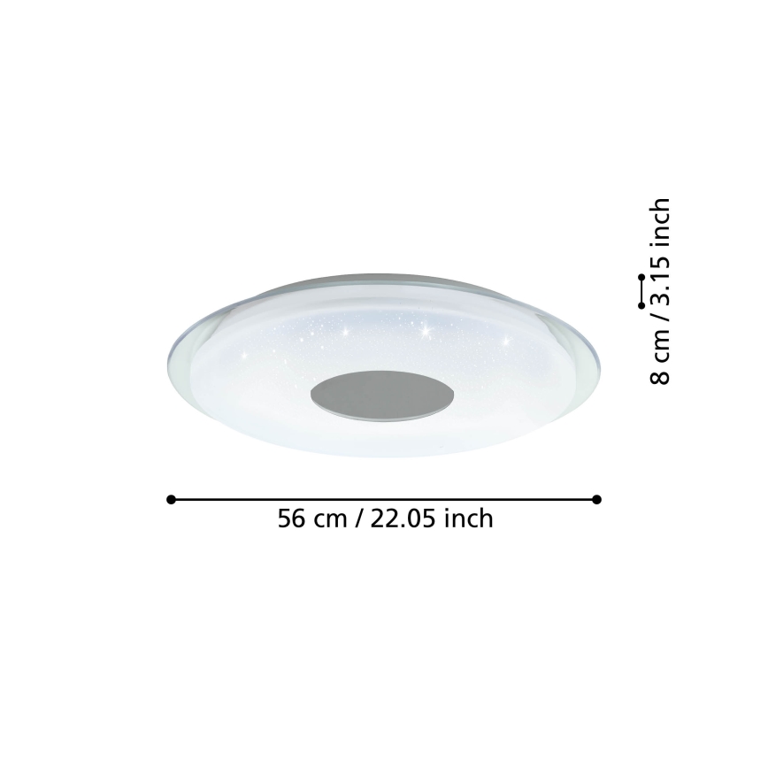 Eglo - LED ljusreglerad taklampa  LED/44,8W/230V 2700-6500K ZigBee