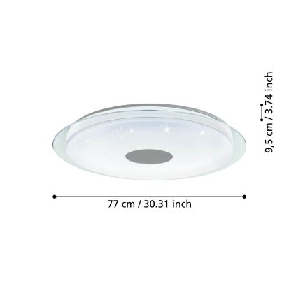 Eglo - LED ljusreglerad taklampa  LED/38,1W/230V 2700-6500K ZigBee
