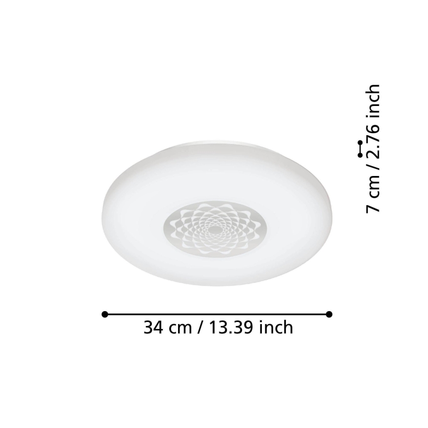 Eglo - LED ljusreglerad taklampa  LED/15,6W/230V 2700-6500K