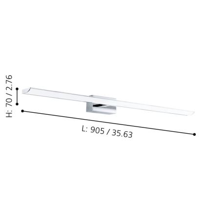 Eglo - LED RGBW Dimbar spegelbelysning för badrum  21,5W/230V IP44 ZigBee