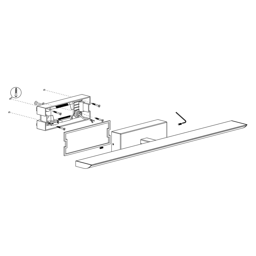 Eglo - LED RGBW Dimbar spegelbelysning för badrum  21,5W/230V IP44 ZigBee