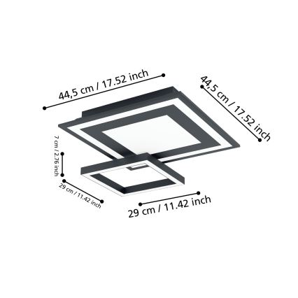 Eglo - LED RGBW ljusreglerad taklampa  LED/21,6W/230V ZigBee