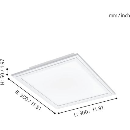 Eglo - LED ljusreglerad taklampa  LED/15,3W/230V vit ZigBee