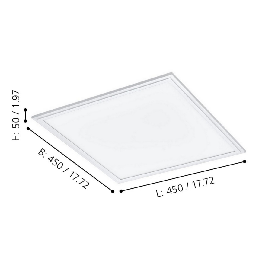 Eglo - LED ljusreglerad taklampa  LED/21,5W/230V vit ZigBee