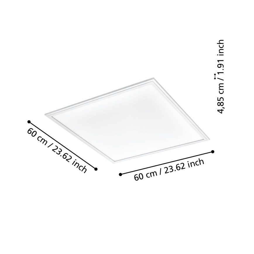 Eglo - LED ljusreglerad taklampa  LED/33W/230V 2700-6500K vit ZigBee