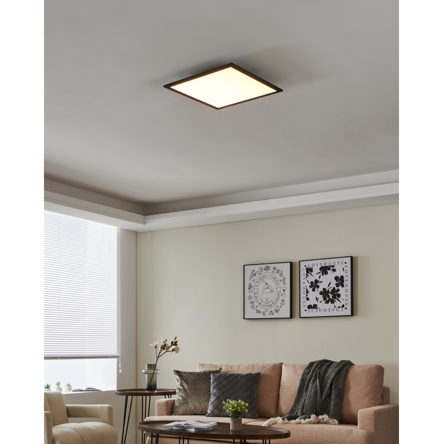 Eglo - LED ljusreglerad taklampa  LED/21,5W/230V svart ZigBee