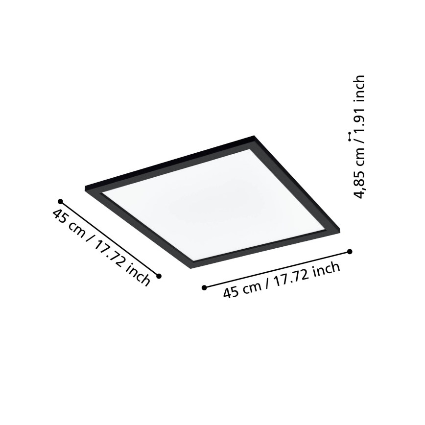 Eglo - LED ljusreglerad taklampa  LED/21,5W/230V svart ZigBee