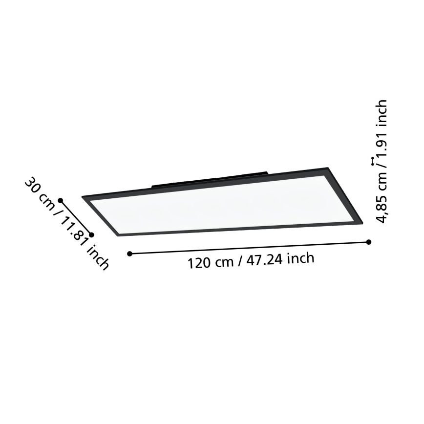 Eglo - LED dimbar taklampa LED/33,5W/230V svart ZigBee