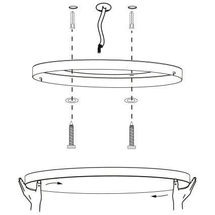 Eglo - LED RGBW Dimbar taklampa LED/22,4W/230V ZigBee