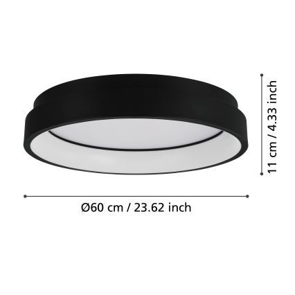 Eglo - LED RGBW ljusreglerad taklampa  LED/26W/230V ZigBee