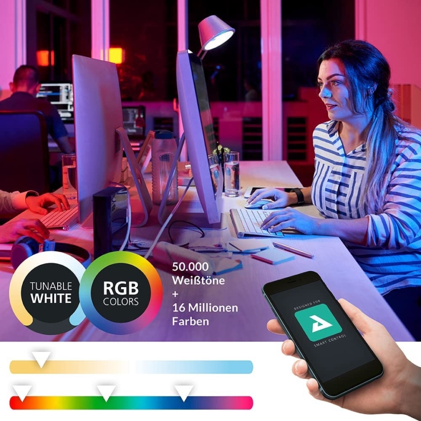 Eglo - LED RGBW ljusreglerad vägglampa  LED/16W/230V ZigBee