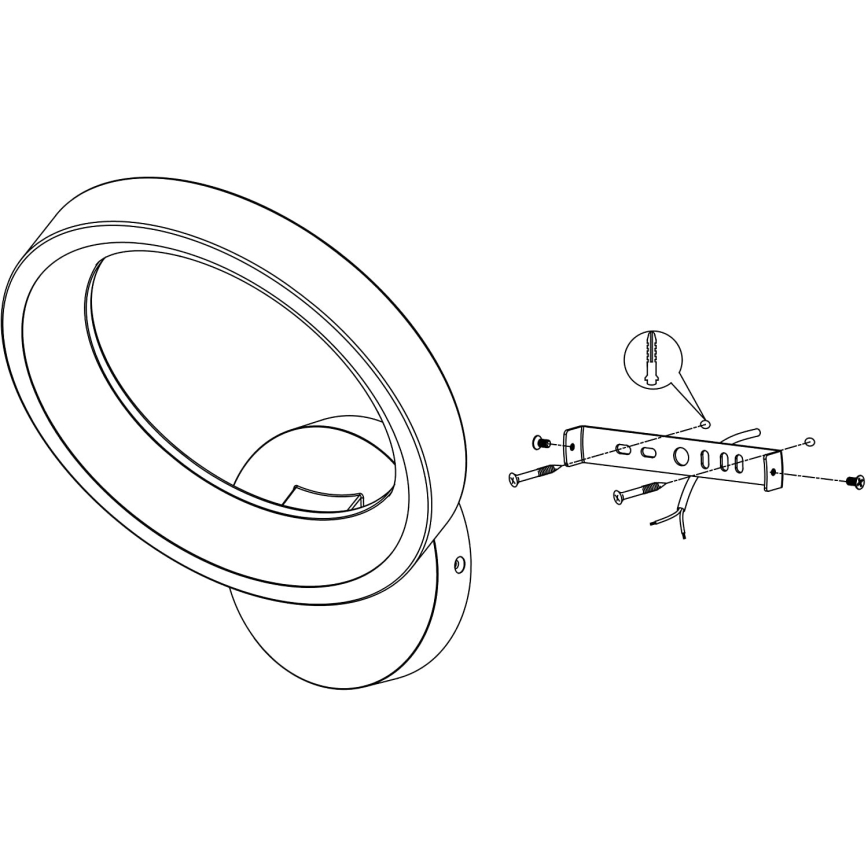 Eglo - LED RGBW ljusreglerad vägglampa  LED/16W/230V ZigBee