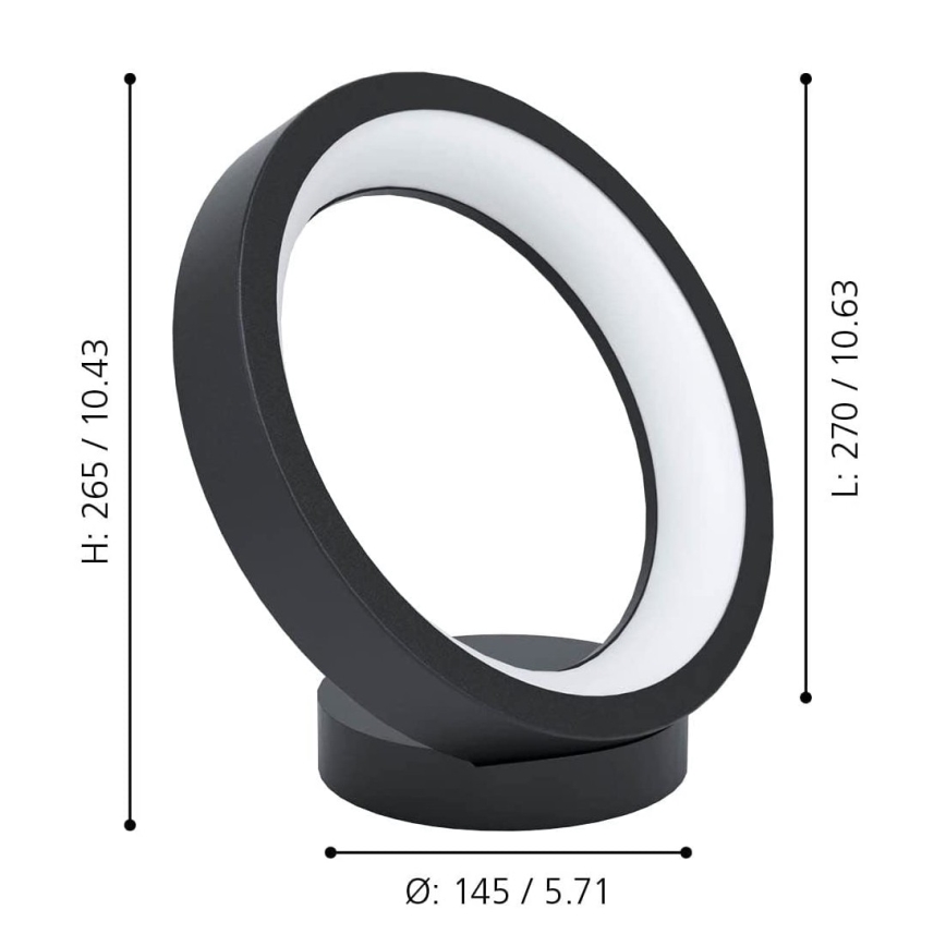 Eglo - LED RGBW ljusreglerad bordslampa  LED/16W/230V ZigBee