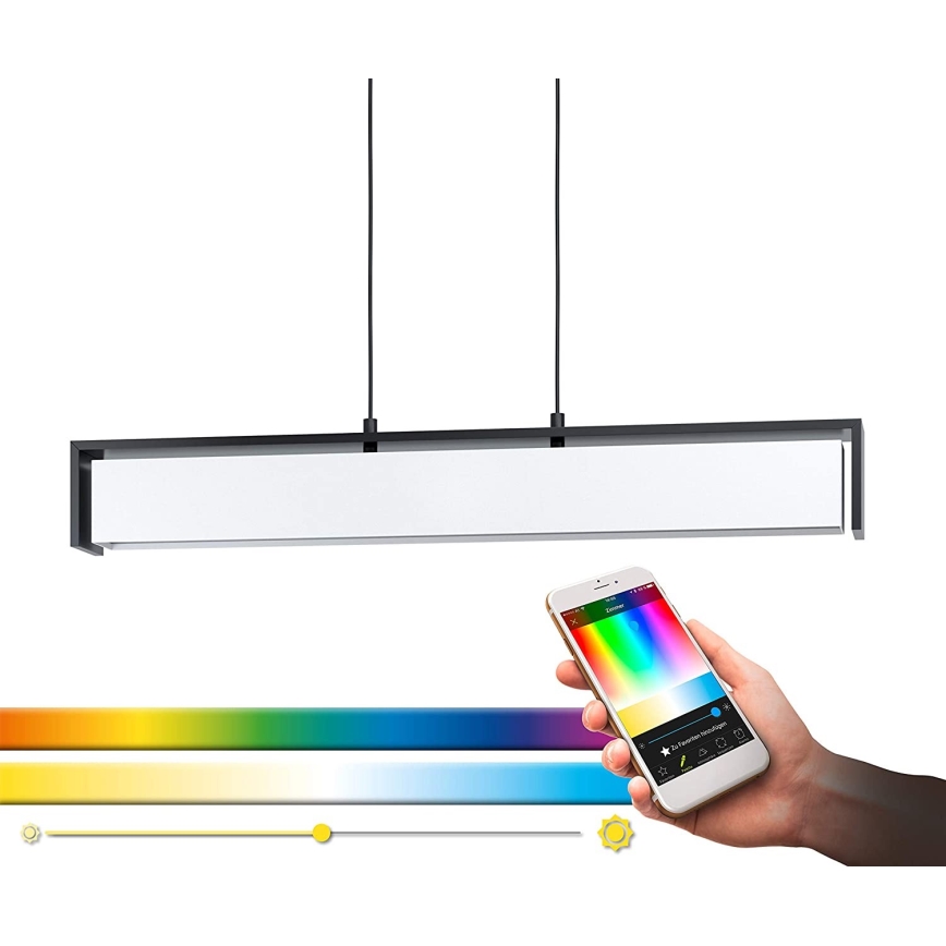 Eglo - LED RGBW Dimbar ljuskrona med upphängningsrem LED/33,6W/230V ZigBee