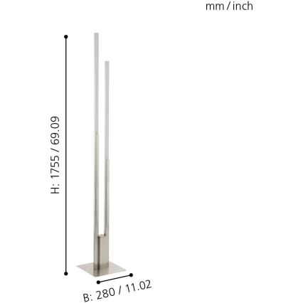 Eglo - LED RGBW Dimbar golvlampa LED/32W/230V ZigBee