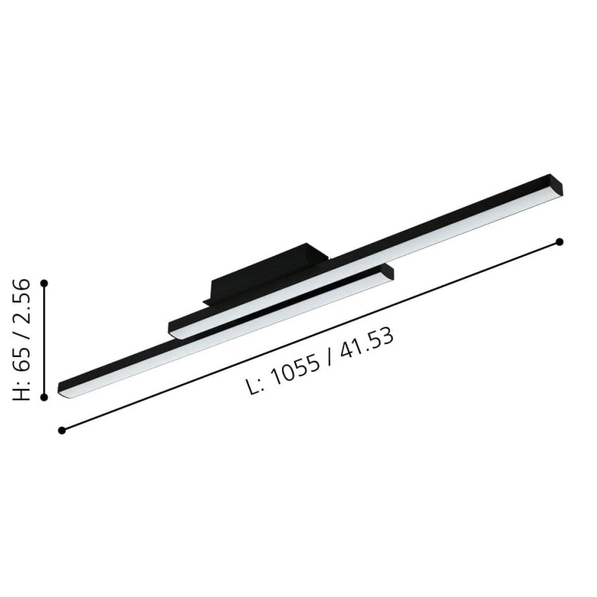 Eglo - LED RGBW ljusreglerad taklampa  LED/32W/230V svart ZigBee