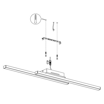 Eglo - LED RGBW ljusreglerad taklampa  LED/32W/230V svart ZigBee