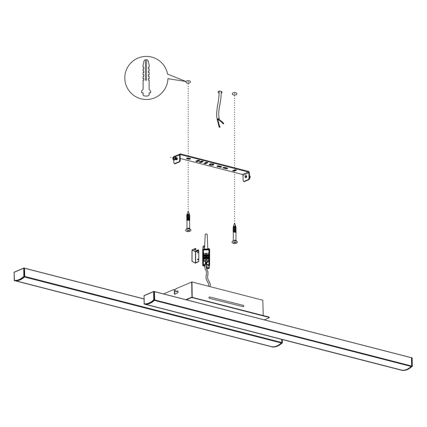 Eglo - LED RGBW ljusreglerad taklampa  LED/32W/230V svart ZigBee