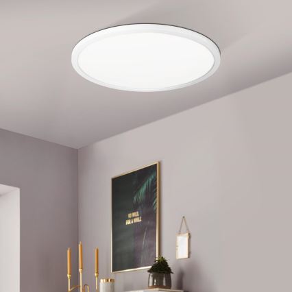 Eglo 900086 - LED RGBW Dimbar taklampa ROVITO-Z LED/14,6W/230V 2700-6500K diameter 29,5 cm vit