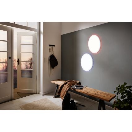 Eglo 900086 - LED RGBW Dimbar taklampa ROVITO-Z LED/14,6W/230V 2700-6500K diameter 29,5 cm vit