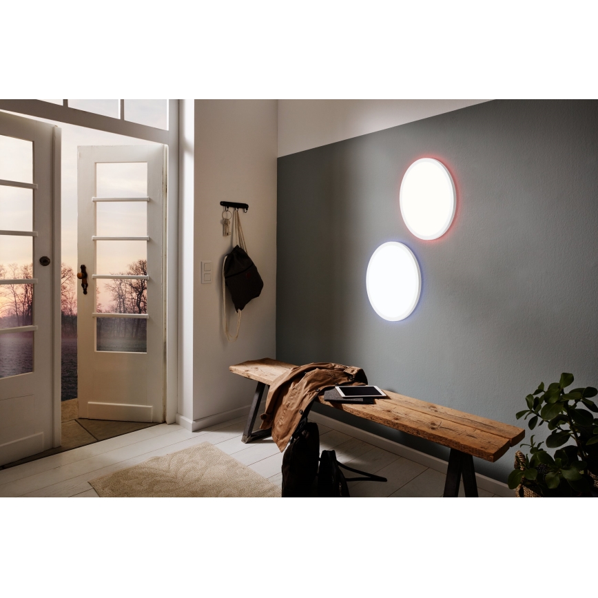 Eglo 900086 - LED RGBW Dimbar taklampa ROVITO-Z LED/14,6W/230V 2700-6500K diameter 29,5 cm vit
