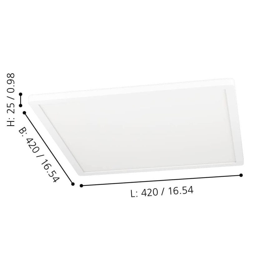 Eglo - LED RGBW ljusreglerad taklampa  LED/16,5W/230V 2700-6500K vit ZigBee