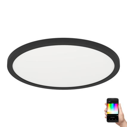 Eglo - LED RGBW ljusreglerad taklampa  LED/14,6W/230V svart ZigBee