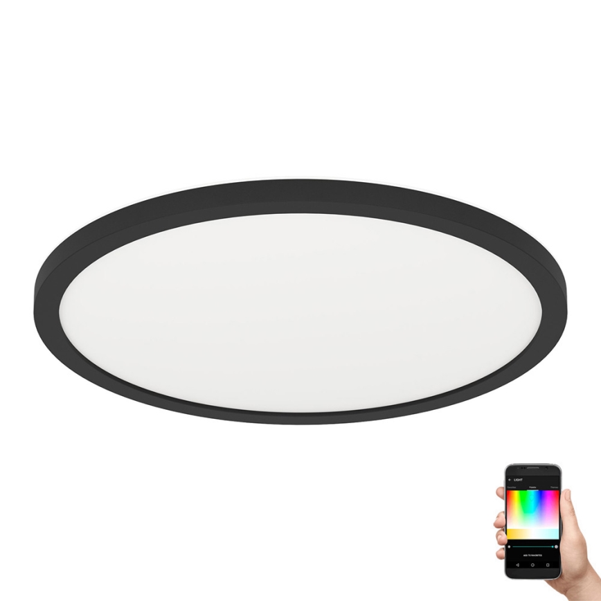 Eglo - LED RGBW ljusreglerad taklampa  LED/14,6W/230V svart ZigBee