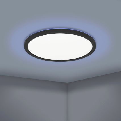 Eglo - LED RGBW ljusreglerad taklampa  LED/14,6W/230V svart ZigBee
