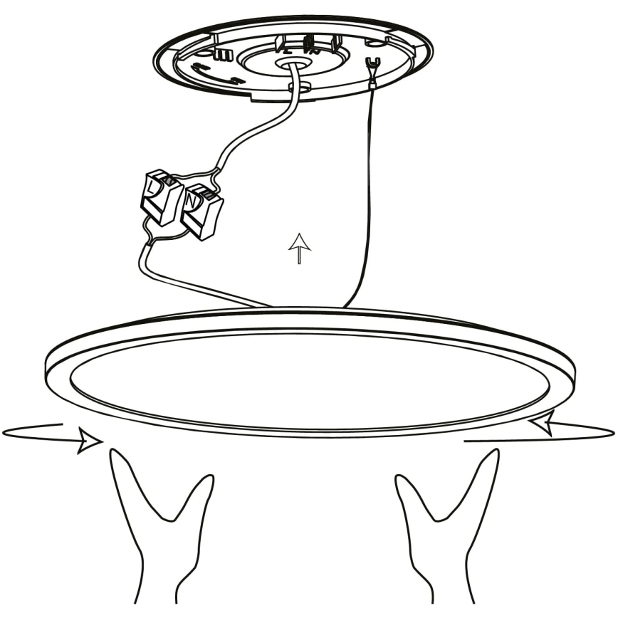 Eglo - LED RGBW ljusreglerad taklampa  LED/14,6W/230V svart ZigBee