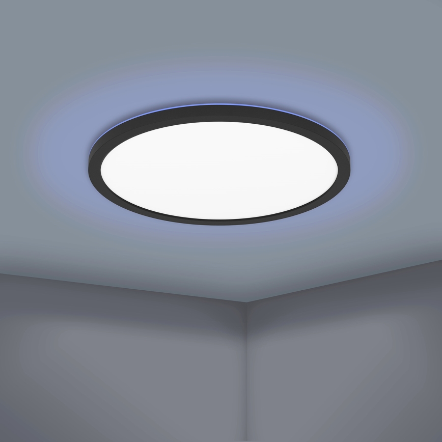 Eglo - LED RGBW ljusreglerad taklampa  LED/16,5W/230V svart ZigBee