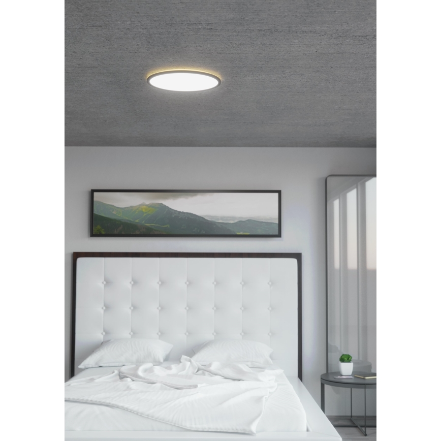 Eglo - LED RGBW ljusreglerad taklampa  LED/16,5W/230V svart ZigBee