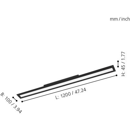 Eglo - LED ljusreglerad taklampa  LED/33,5W/230V ZigBee