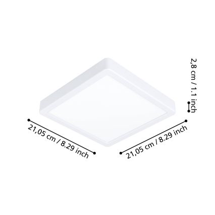 Eglo - LED ljusreglerad badrumstakbelysning LED/16,5W/230V 2700-6500K IP44 ZigBee