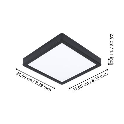 Eglo - LED ljusreglerad badrumstakbelysning LED/16,5W/230V IP44 ZigBee