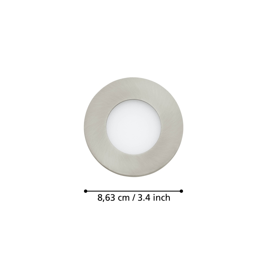 Eglo - Set med 3 dimbara LED-badrumsarmaturer FUEVA-Z 2,8W/230V IP44 Ø 8,5 cm